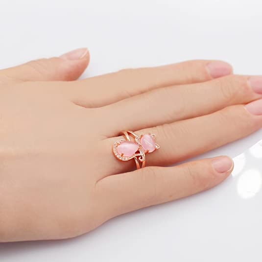 Opal Katze Ring-Bella Webshop