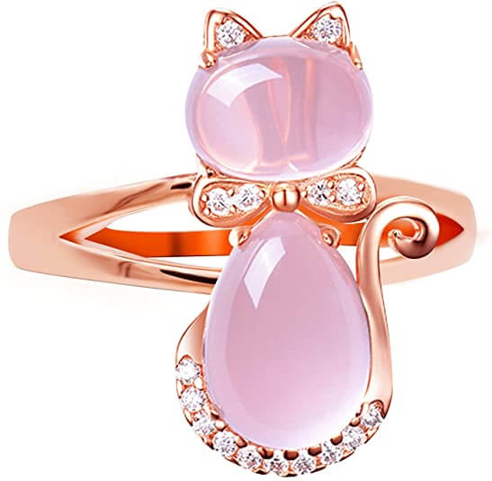 Opal Katze Ring-Bella Webshop