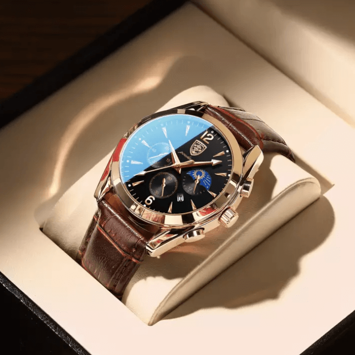 Premium-Leder-Armbanduhr Für Herren-Bella Webshop