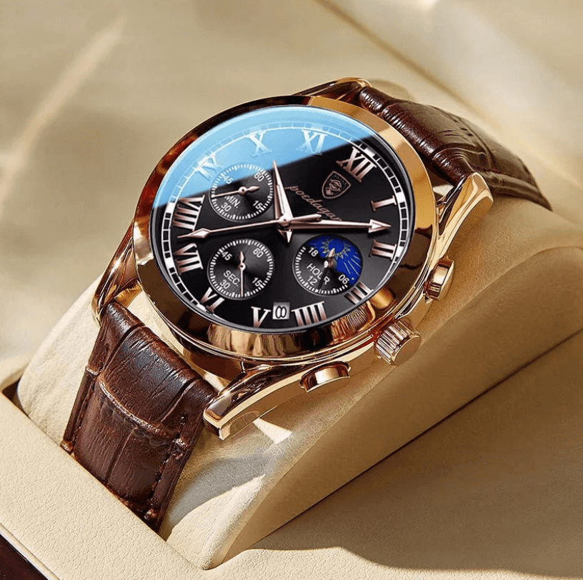 Premium-Leder-Armbanduhr Für Herren-Bella Webshop