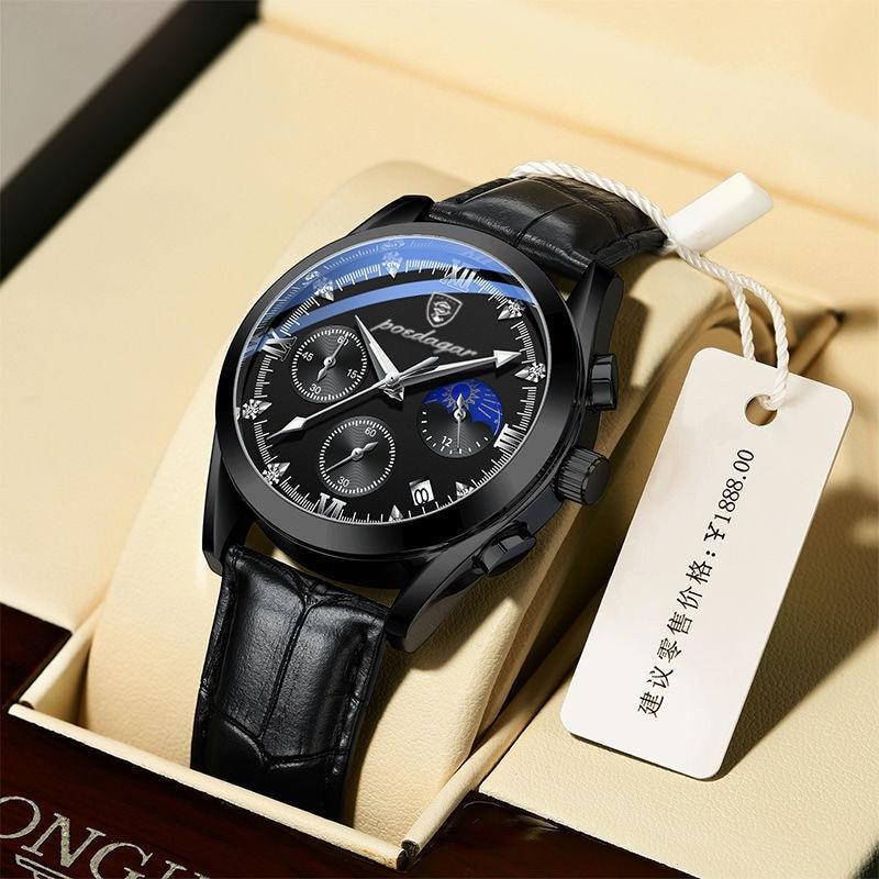 Premium-Leder-Armbanduhr Für Herren-Bella Webshop