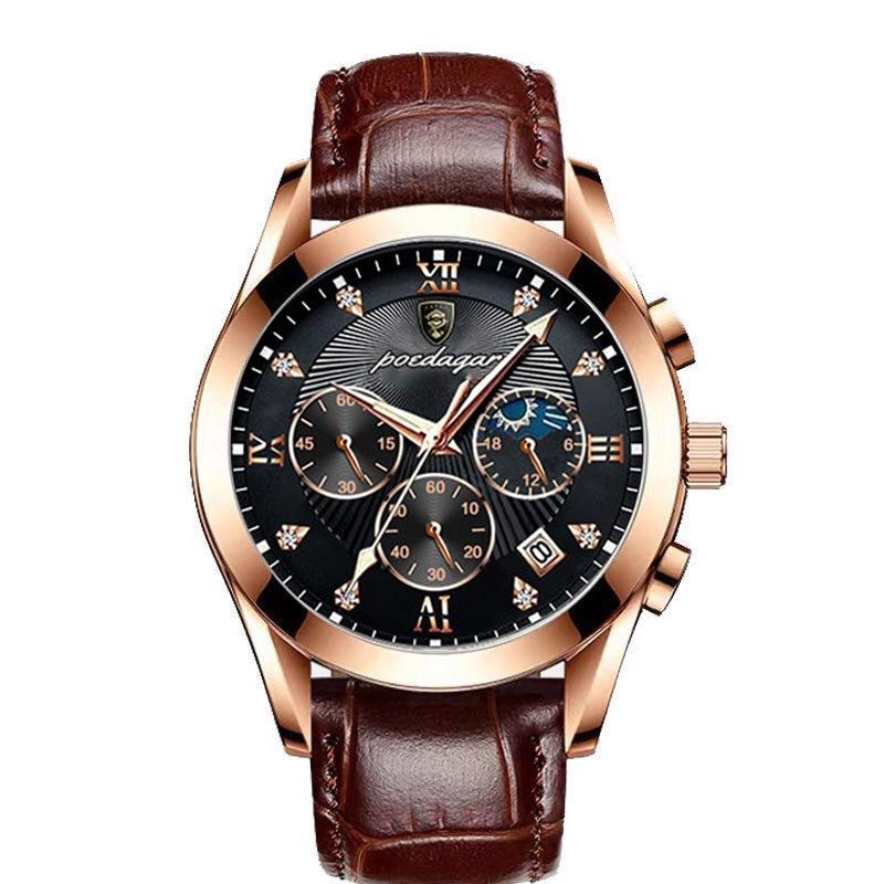 Premium-Leder-Armbanduhr Für Herren-Bella Webshop
