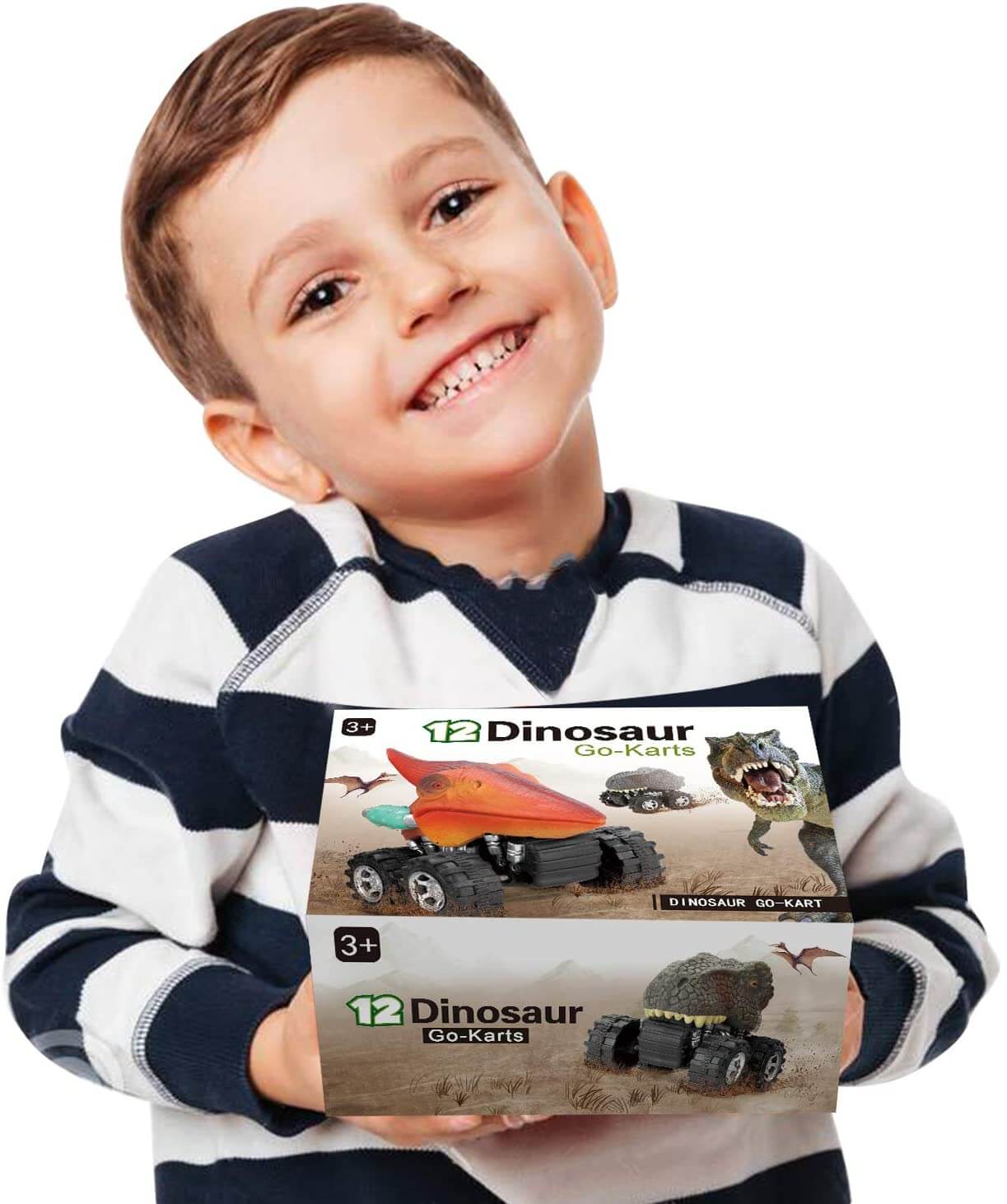 Pull Back Dinosaur Mini Auto (6 Stück)-Bella Webshop