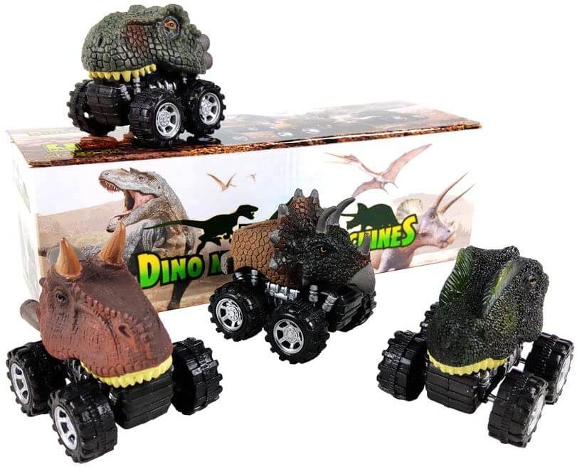 Pull Back Dinosaur Mini Auto (6 Stück)-Bella Webshop
