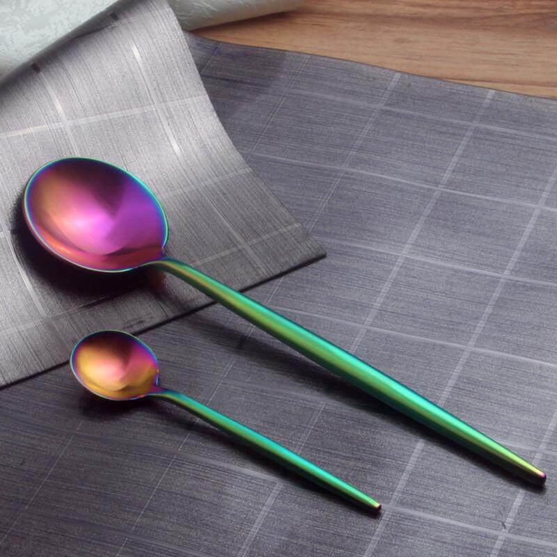 Regenbogen-Besteck-Set (4 Teile)-Bella Webshop