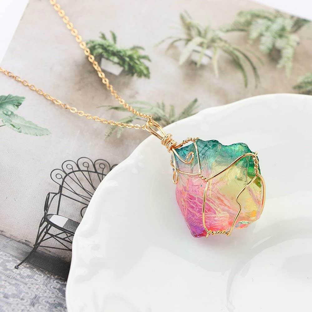 Regenbogenquarz-Halskette-Bella Webshop