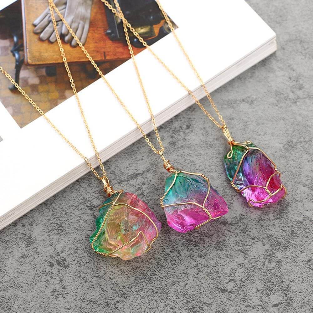 Regenbogenquarz-Halskette-Bella Webshop