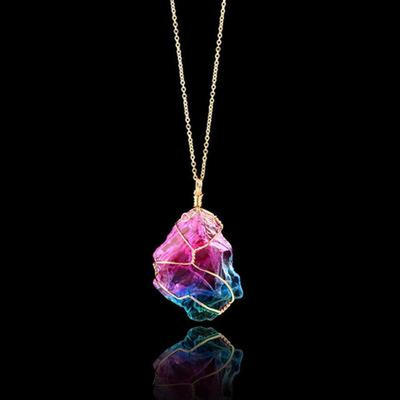 Regenbogenquarz-Halskette-Bella Webshop