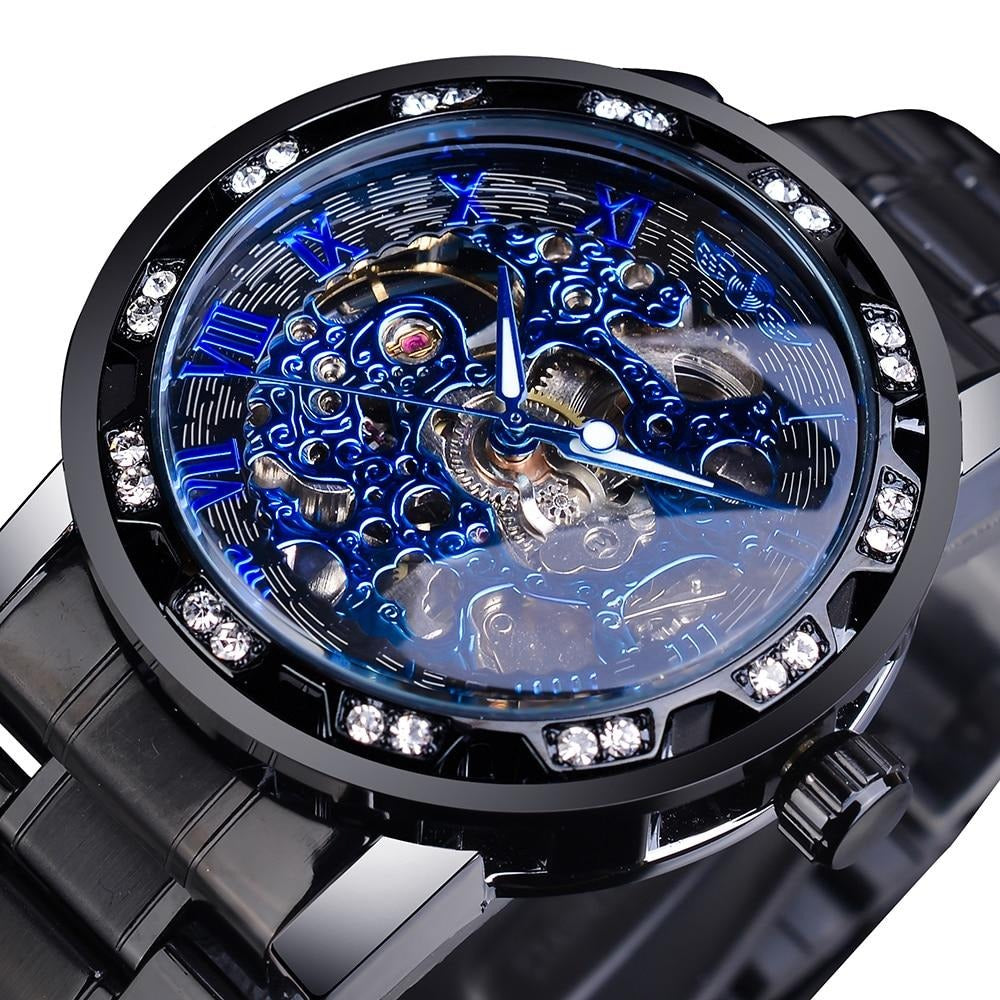 Retro-Leucht-Skelett Mechanische Uhr-Bella Webshop