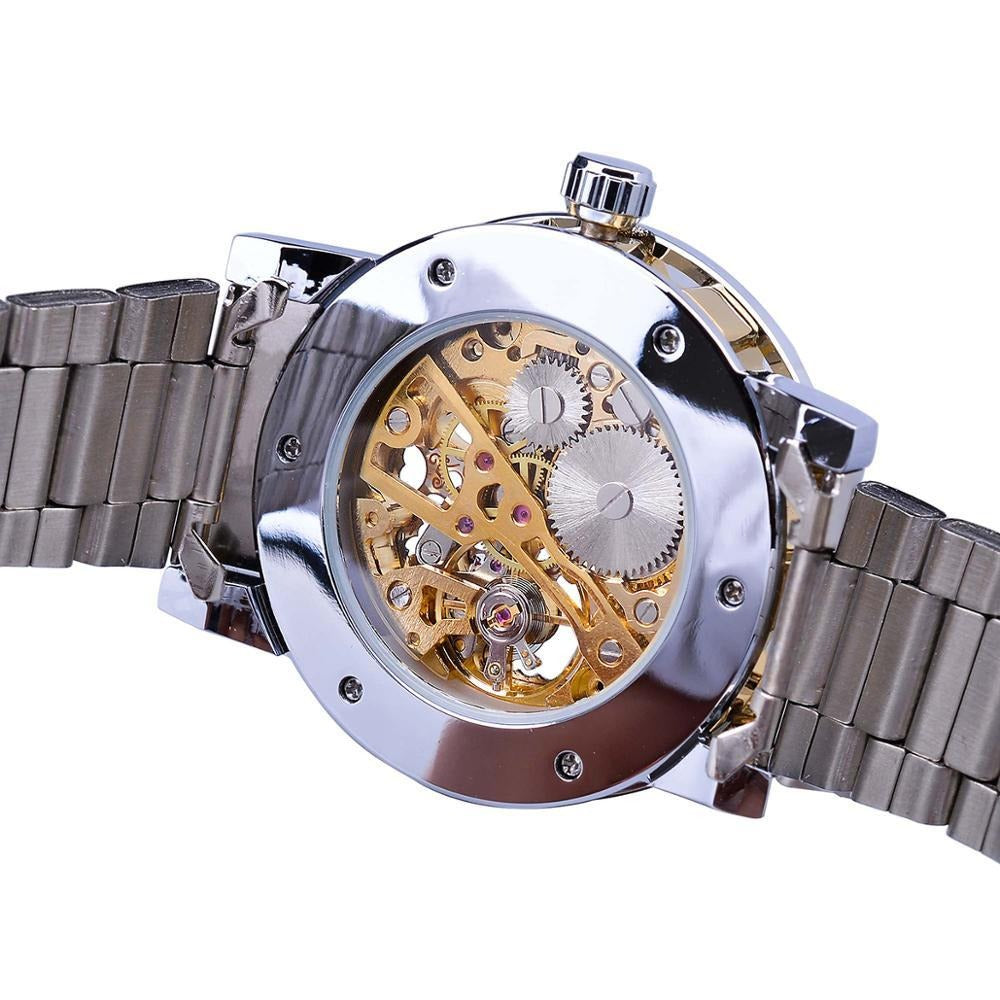 Retro-Leucht-Skelett Mechanische Uhr-Bella Webshop