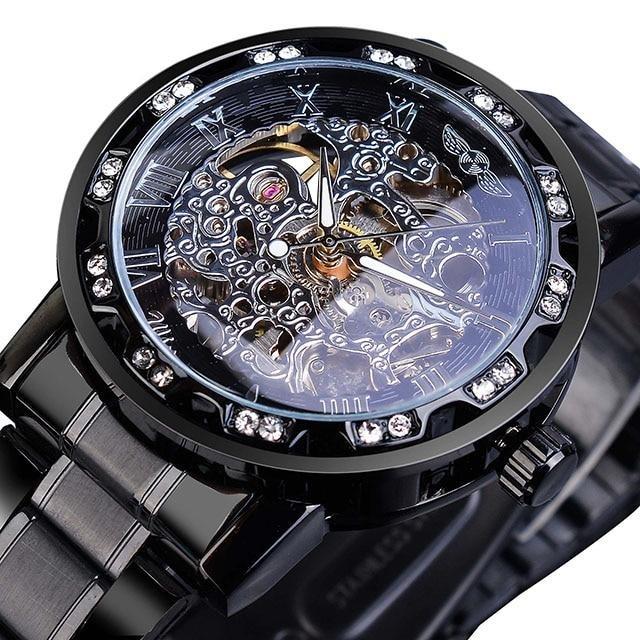 Retro-Leucht-Skelett Mechanische Uhr-Bella Webshop