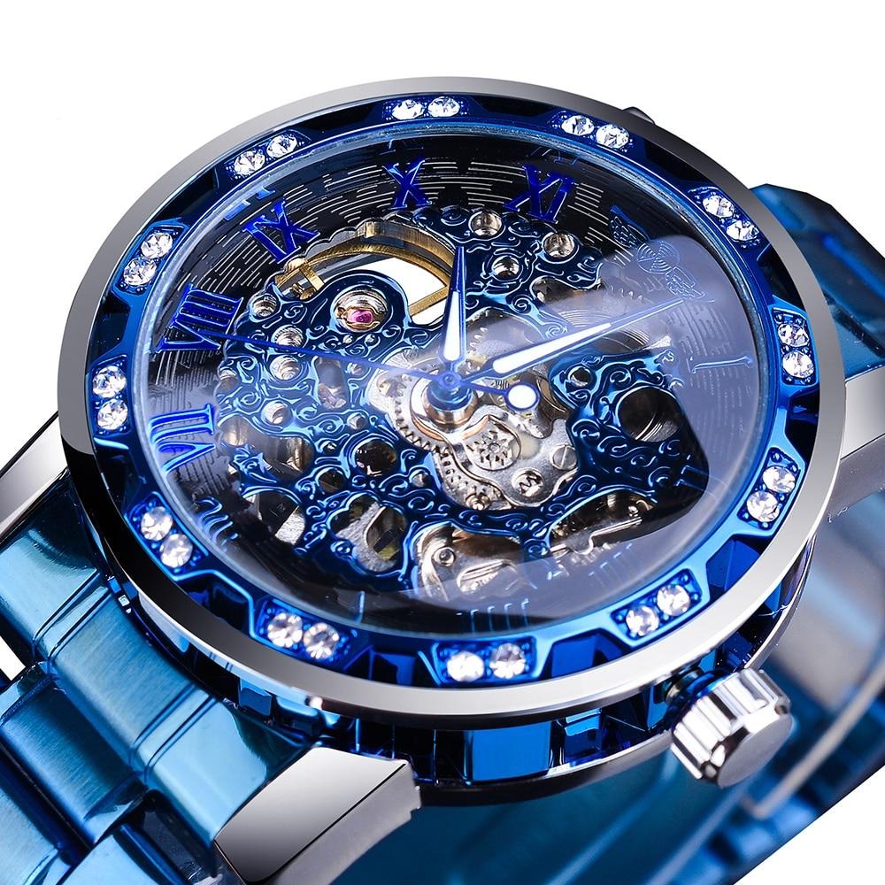 Retro-Leucht-Skelett Mechanische Uhr-Bella Webshop