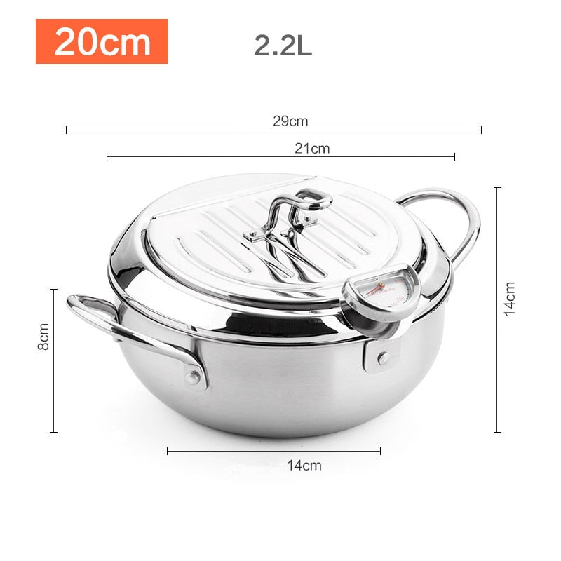Rostfreier Stahl Frittiertopf-Bella Webshop