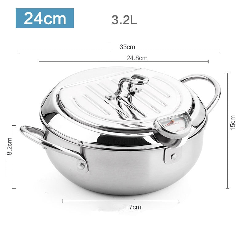 Rostfreier Stahl Frittiertopf-Bella Webshop