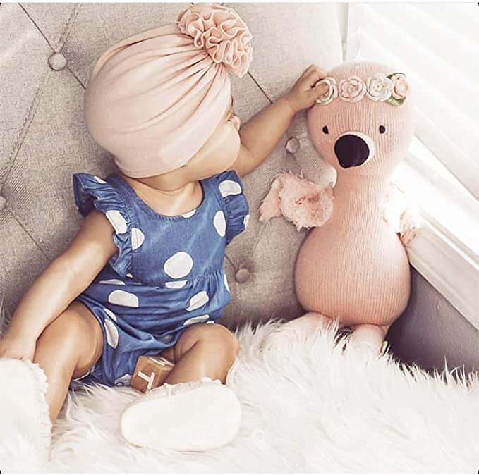 Ruffle Top Baby Turban Mütze-Bella Webshop