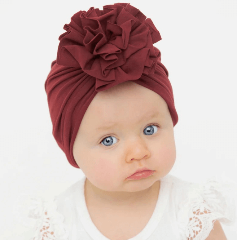 Ruffle Top Baby Turban Mütze-Bella Webshop
