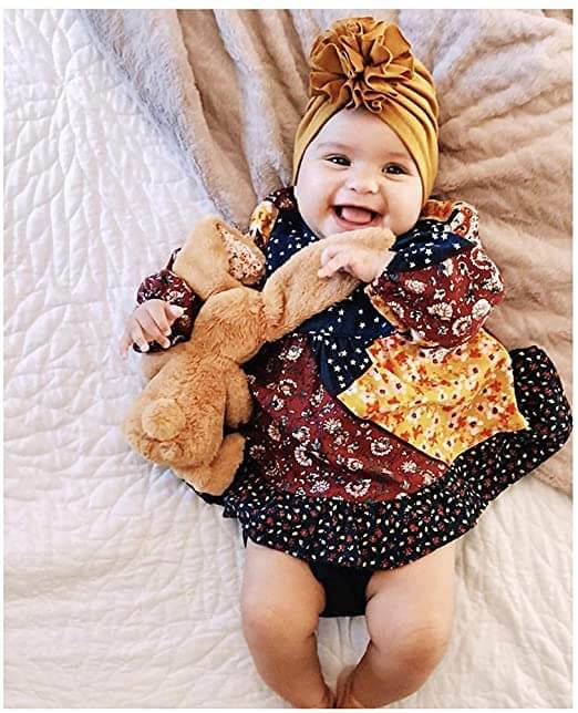 Ruffle Top Baby Turban Mütze-Bella Webshop