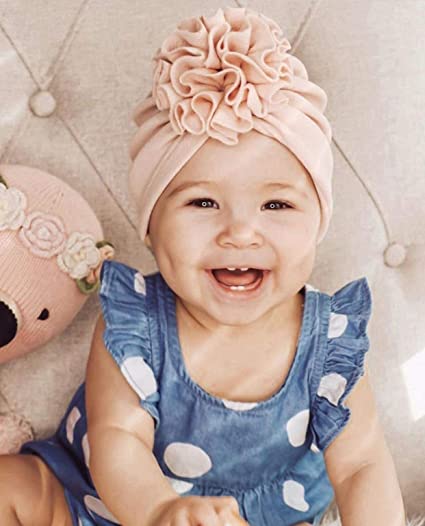 Ruffle Top Baby Turban Mütze-Bella Webshop