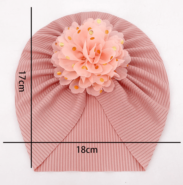 Ruffle Top Baby Turban Mütze-Bella Webshop