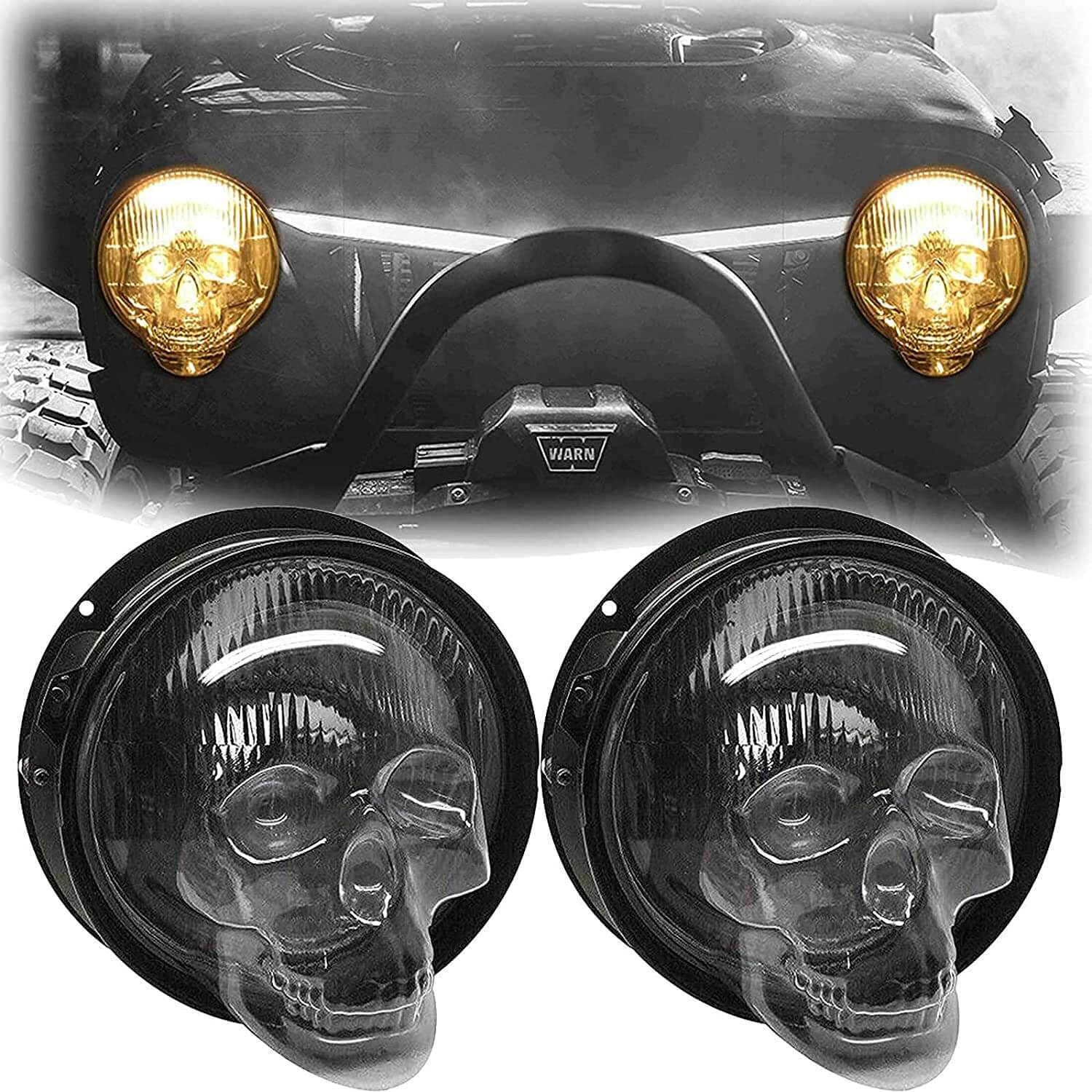 Scheinwerferabdeckungen Mit Totenkopf-Bella Webshop