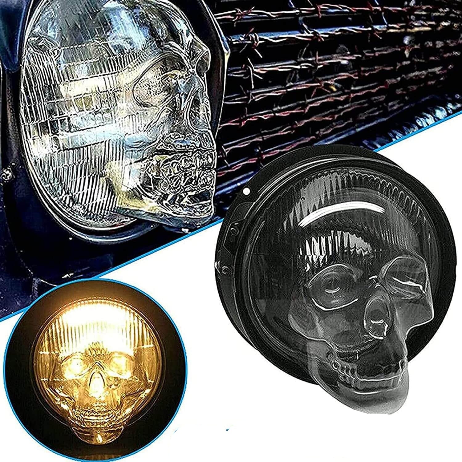 Scheinwerferabdeckungen Mit Totenkopf-Bella Webshop
