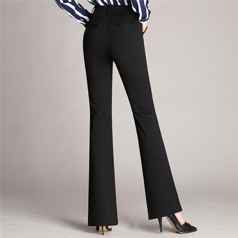 Schlanke Highwaist Schlaghosen-Bella Webshop