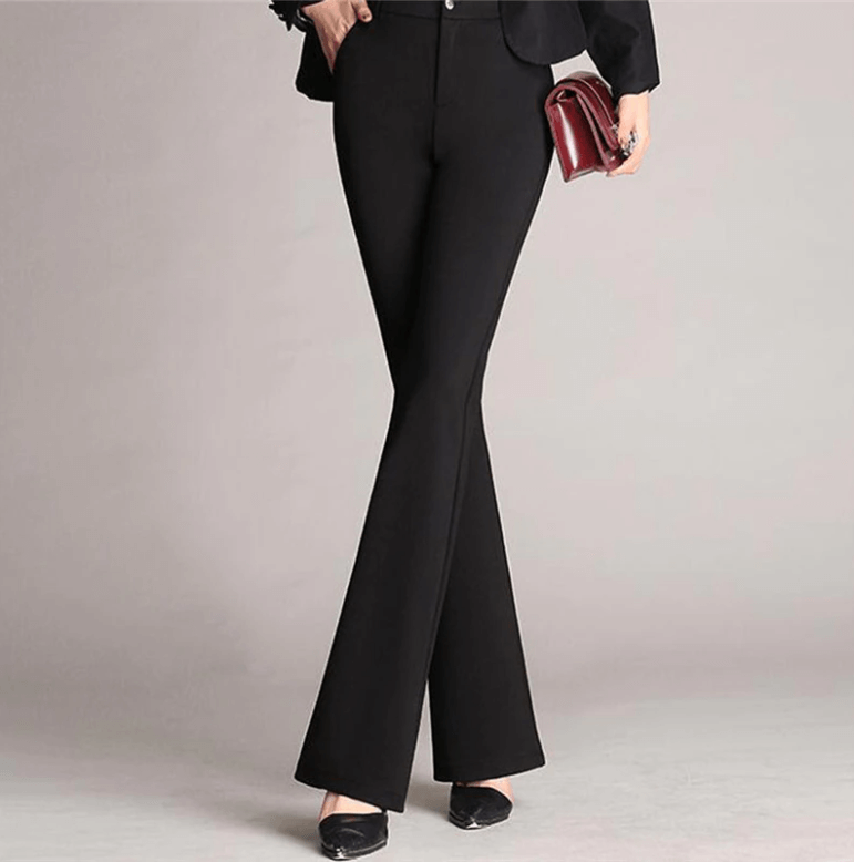 Schlanke Highwaist Schlaghosen-Bella Webshop