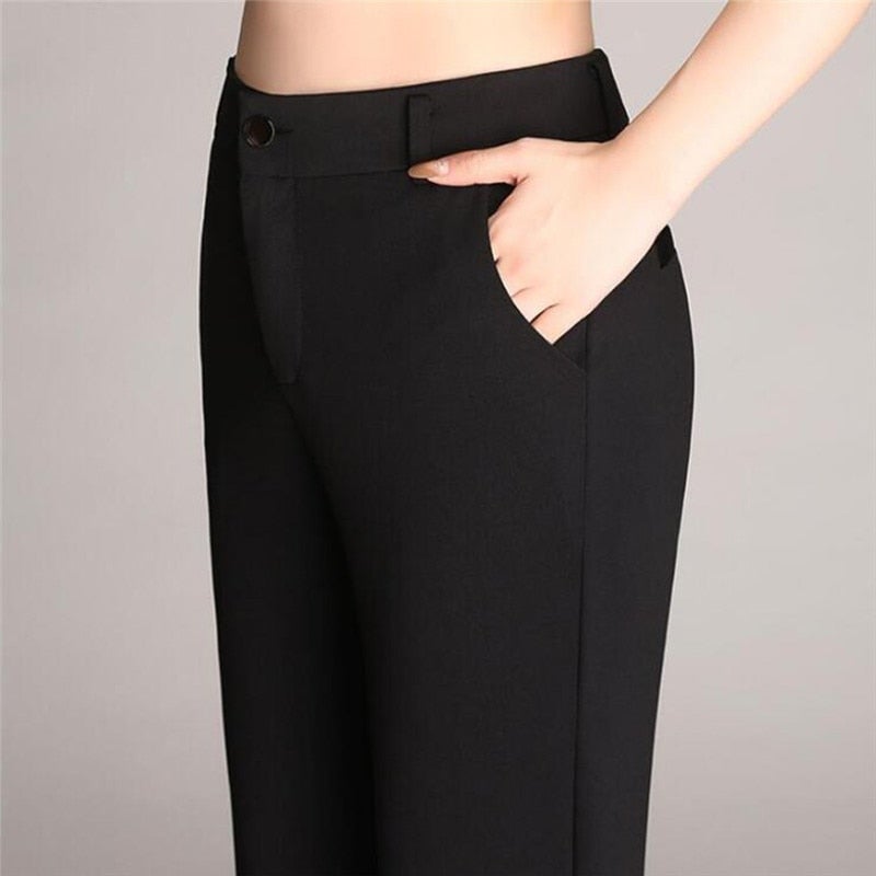Schlanke Highwaist Schlaghosen-Bella Webshop