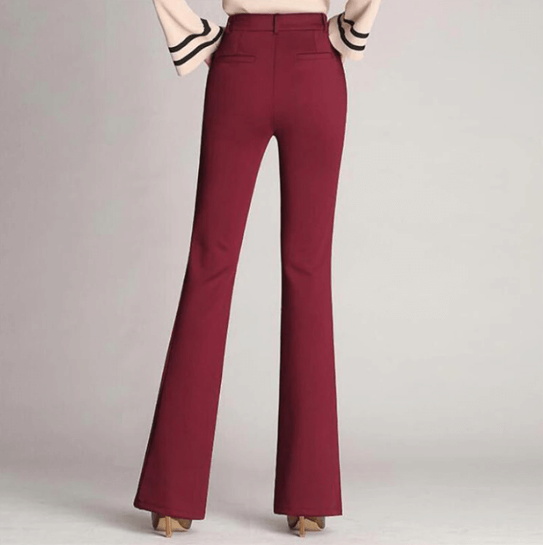 Schlanke Highwaist Schlaghosen-Bella Webshop