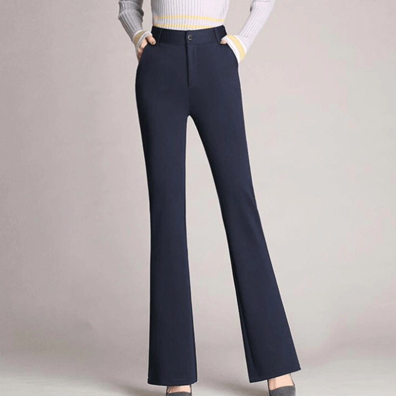Schlanke Highwaist Schlaghosen-Bella Webshop