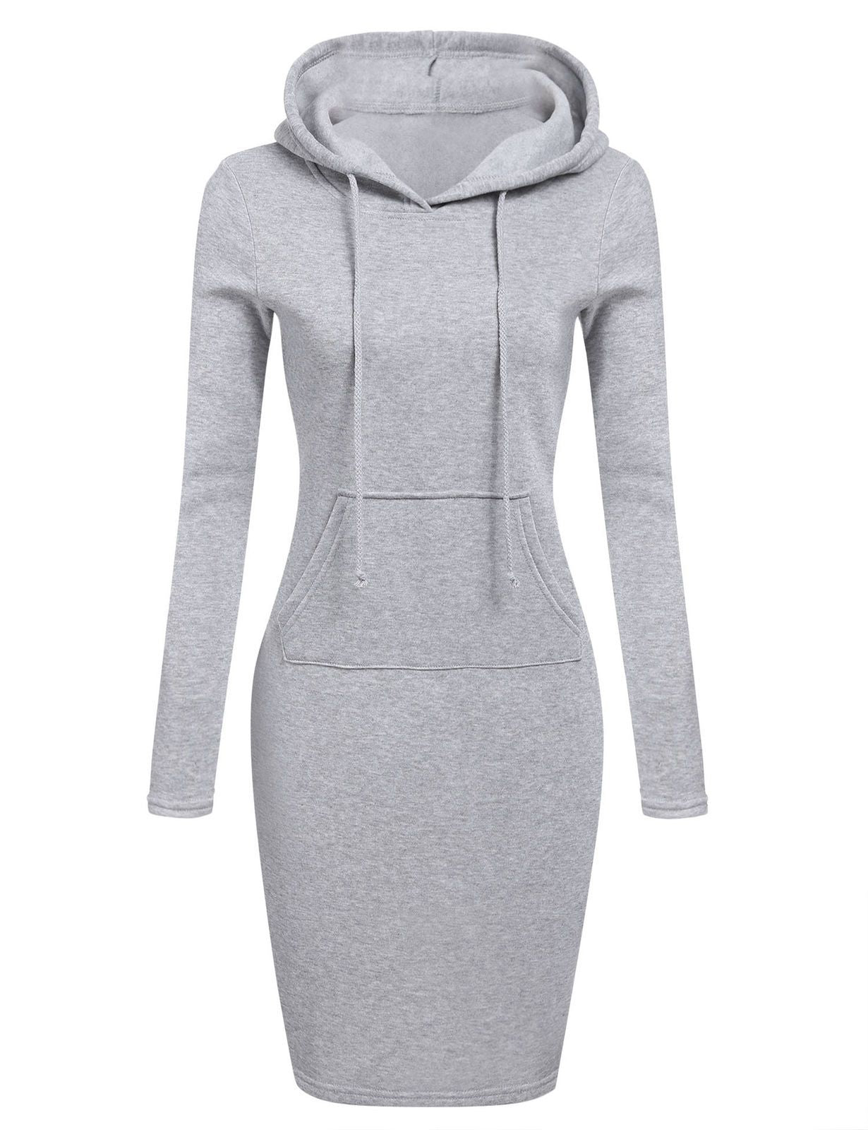 Schmales Pullover-Kapuzenkleid-Bella Webshop