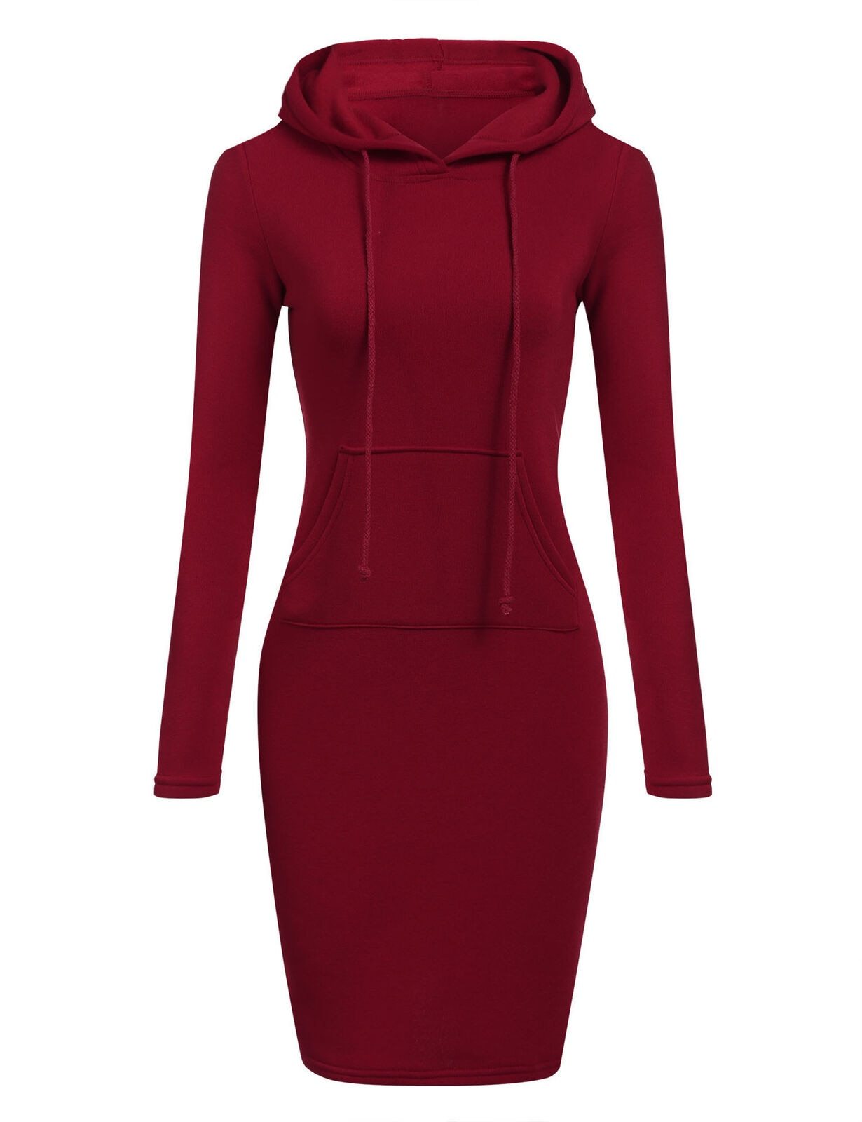 Schmales Pullover-Kapuzenkleid-Bella Webshop