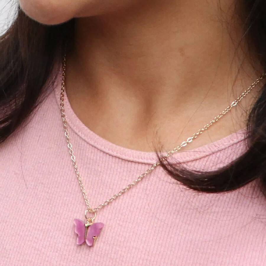Schmetterling Gold Halskette-Bella Webshop