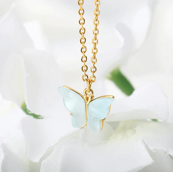 Schmetterling Gold Halskette-Bella Webshop