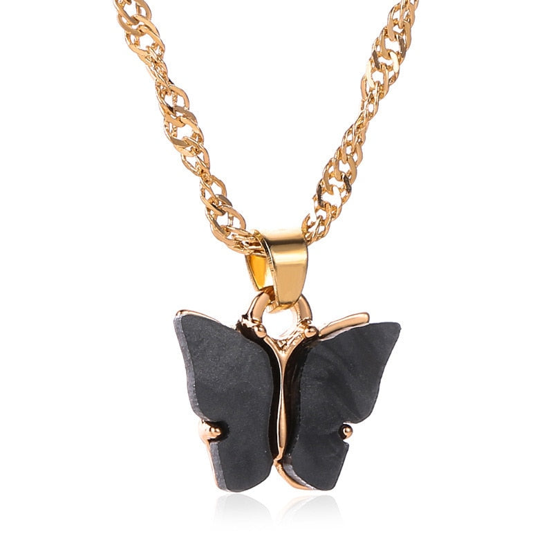 Schmetterling Gold Halskette-Bella Webshop