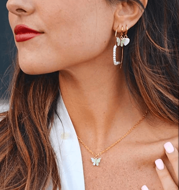 Schmetterling Gold Halskette-Bella Webshop