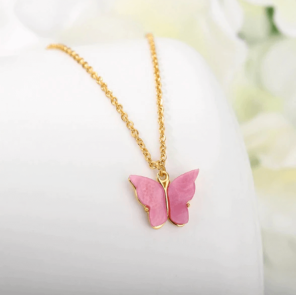 Schmetterling Gold Halskette-Bella Webshop
