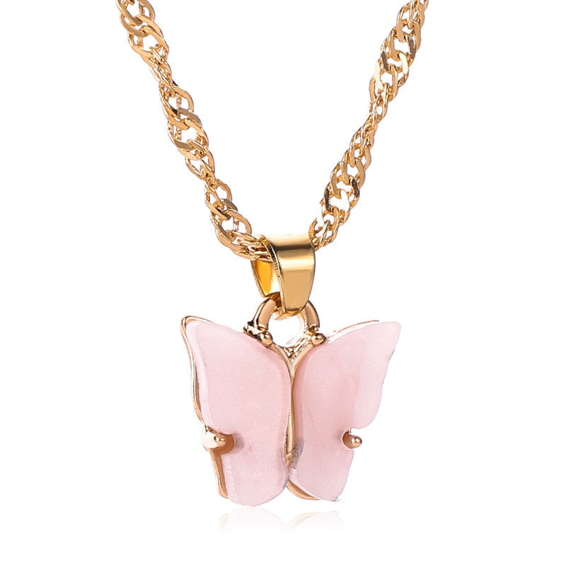 Schmetterling Gold Halskette-Bella Webshop