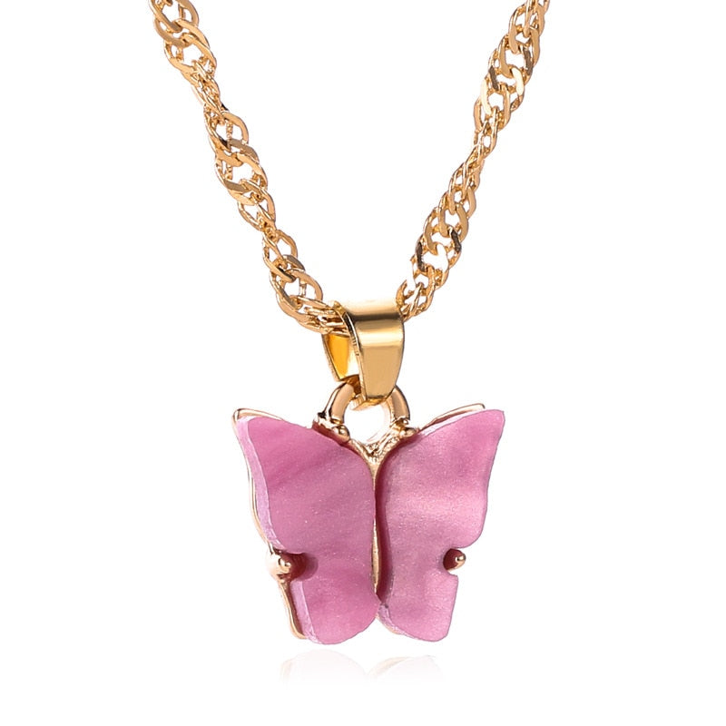 Schmetterling Gold Halskette-Bella Webshop