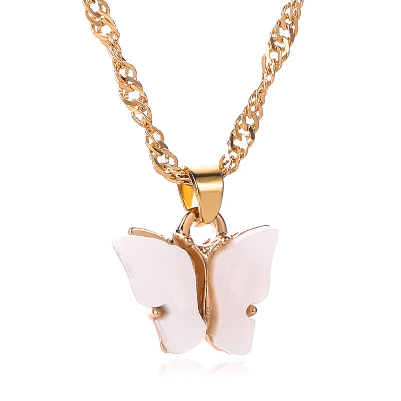 Schmetterling Gold Halskette-Bella Webshop