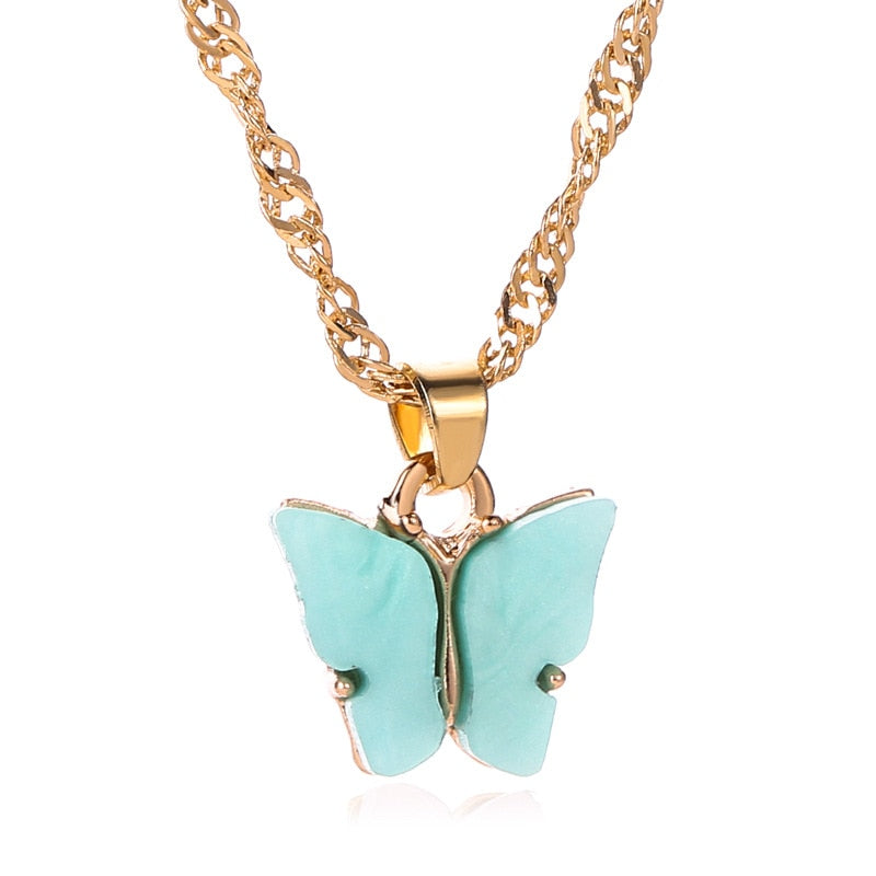 Schmetterling Gold Halskette-Bella Webshop