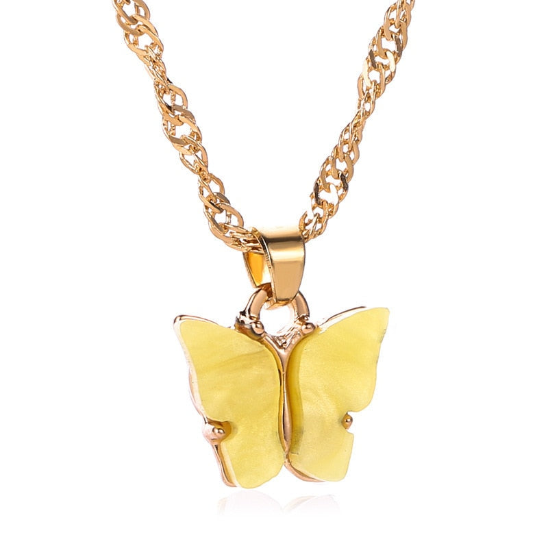 Schmetterling Gold Halskette-Bella Webshop