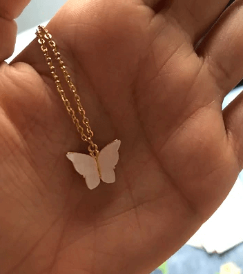 Schmetterling Gold Halskette-Bella Webshop