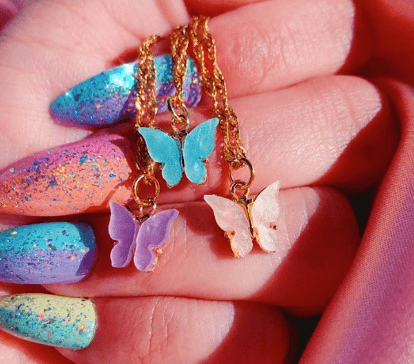 Schmetterling Gold Halskette-Bella Webshop
