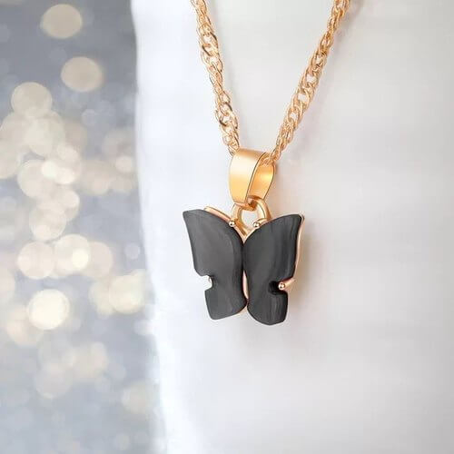 Schmetterling Gold Halskette-Bella Webshop