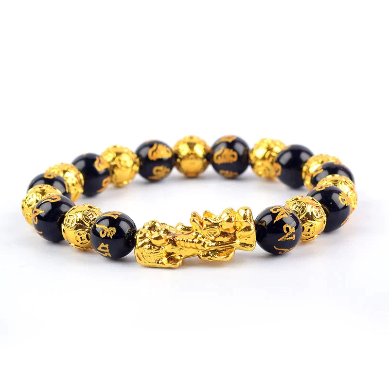 Schwarzer Obisidian Feng Shui-Armreif-Bella Webshop