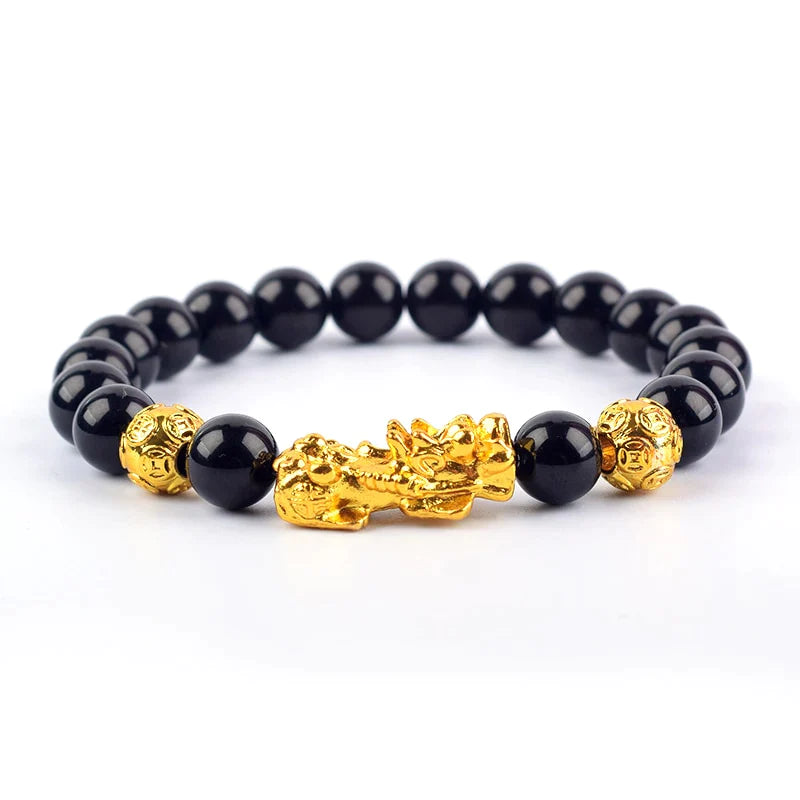 Schwarzer Obisidian Feng Shui-Armreif-Bella Webshop