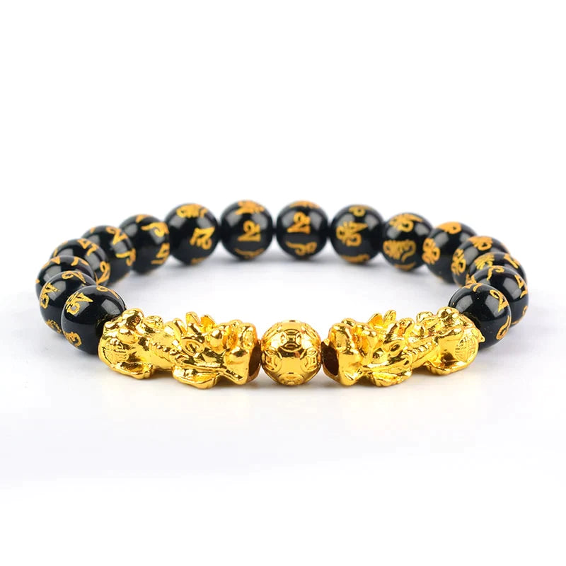 Schwarzer Obisidian Feng Shui-Armreif-Bella Webshop