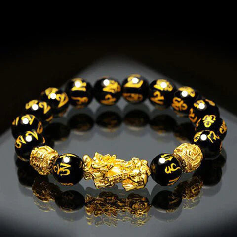 Schwarzer Obisidian Feng Shui-Armreif-Bella Webshop