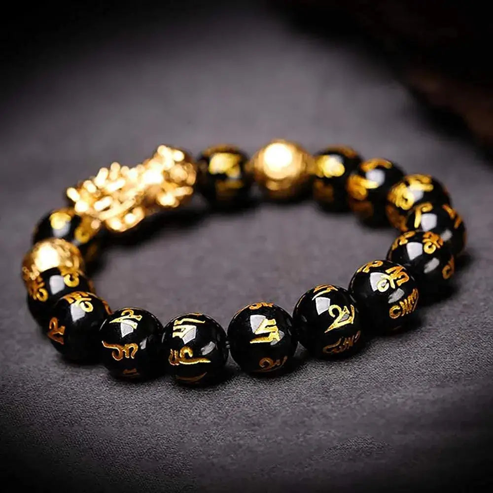 Schwarzer Obisidian Feng Shui-Armreif-Bella Webshop